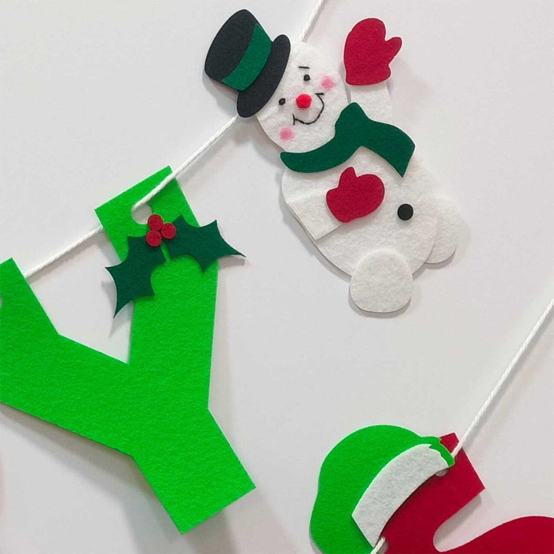 Handmade Christmas Blessings Felt Bunting