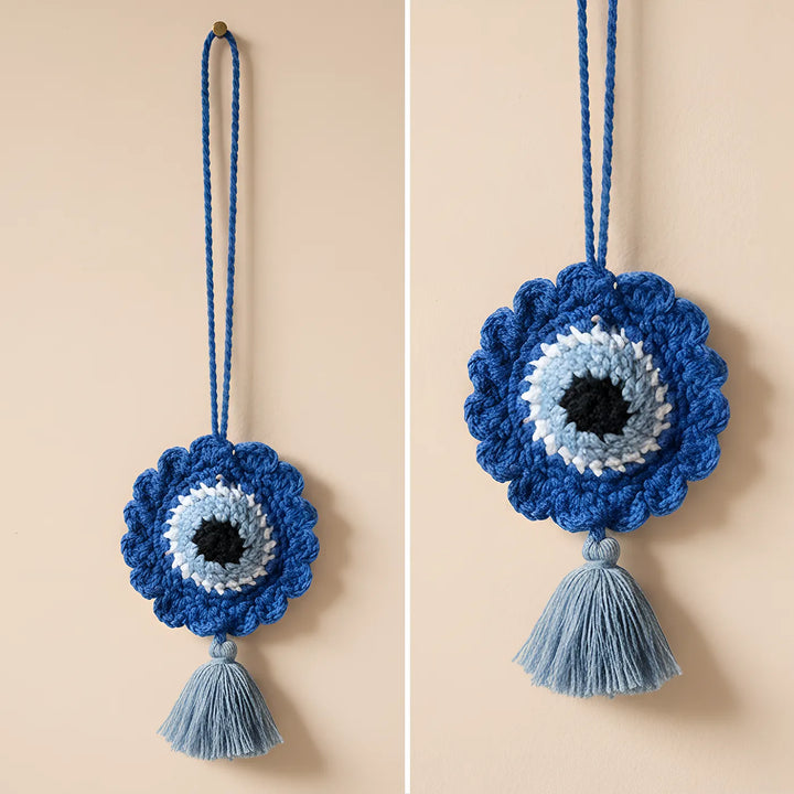 Handmade Crochet Evil Eye Hanging