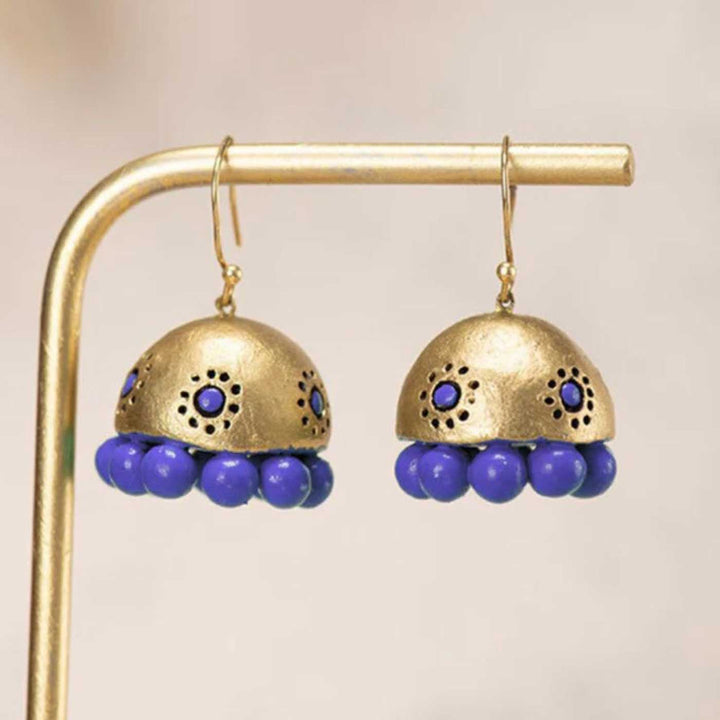 Handmade Beaded Classic Dome Terracotta Earrings