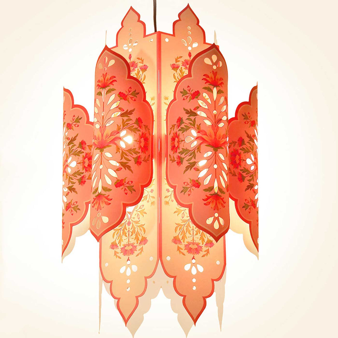 Handmade Big Elegant Kandil DIY Pink Paper Lampshade