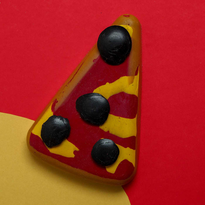 Handmade Non-Toxic Pizza Slice Crayons | Set of 2
