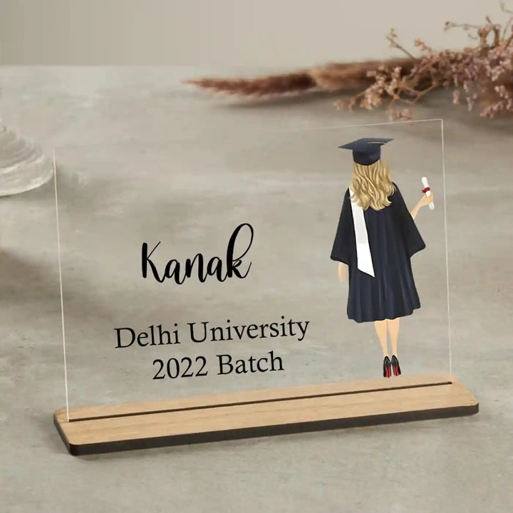 Personalized Girls Graduation Theme Acrylic Decorative Plaque
