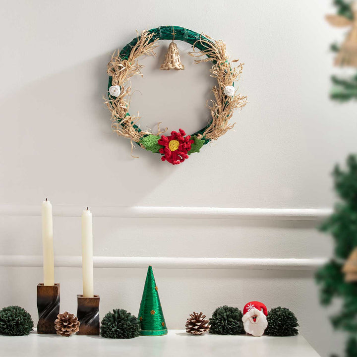 Lightweight Handmade Bamboo Jolly Bell Wreath