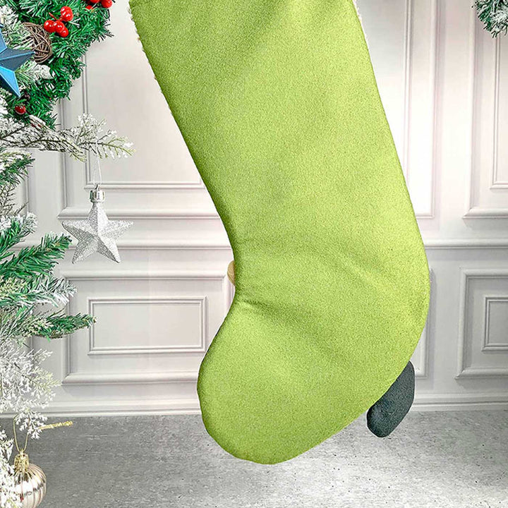 Handmade Holly Santa Cotton Stockings For Christmas Decoration