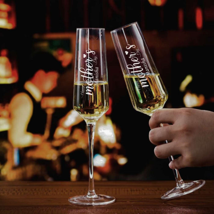 Personalized Engraved Champagne Glass For Mothers | 250 ml