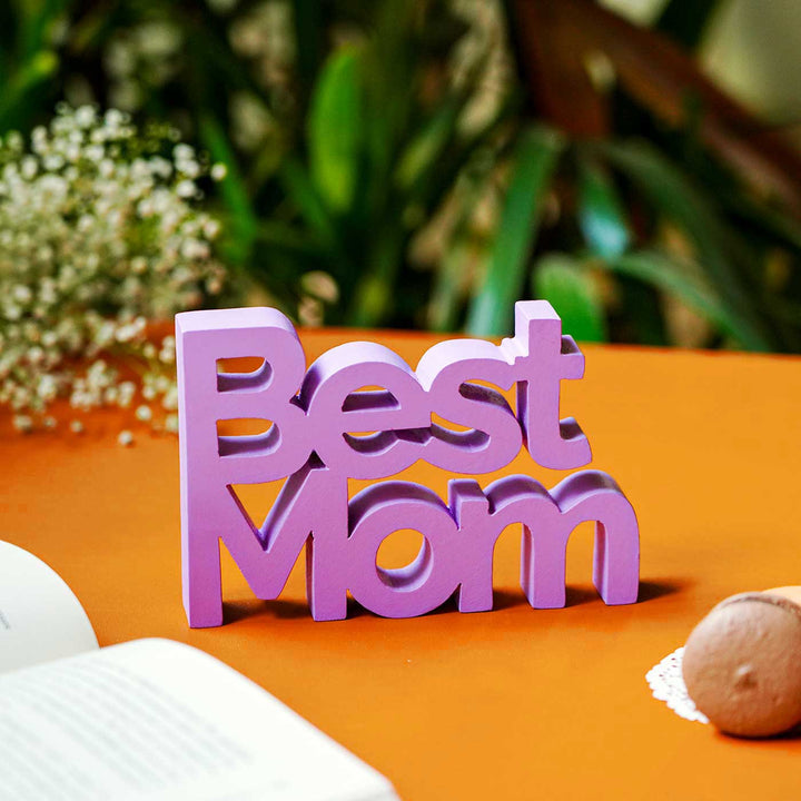 Hand-Painted Best Mom MDF Wood Decorative Plaque For Mothers