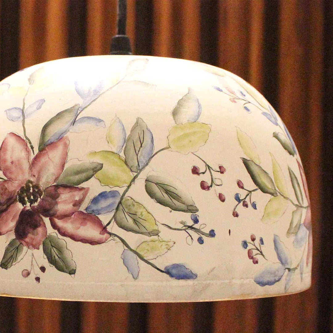 Handmade Water Color Effect Terracotta Hanging Lamp