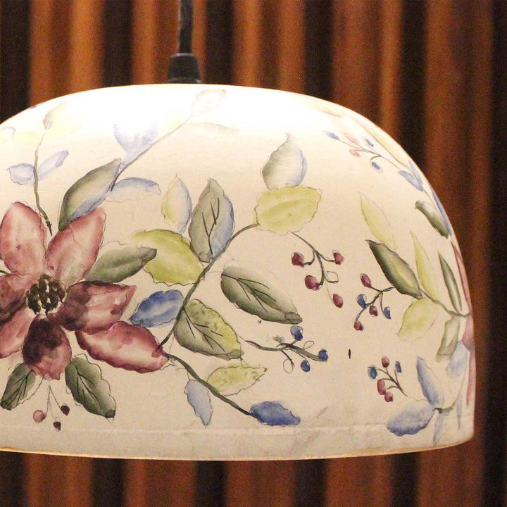 Handmade Water Color Effect Terracotta Hanging Lamp