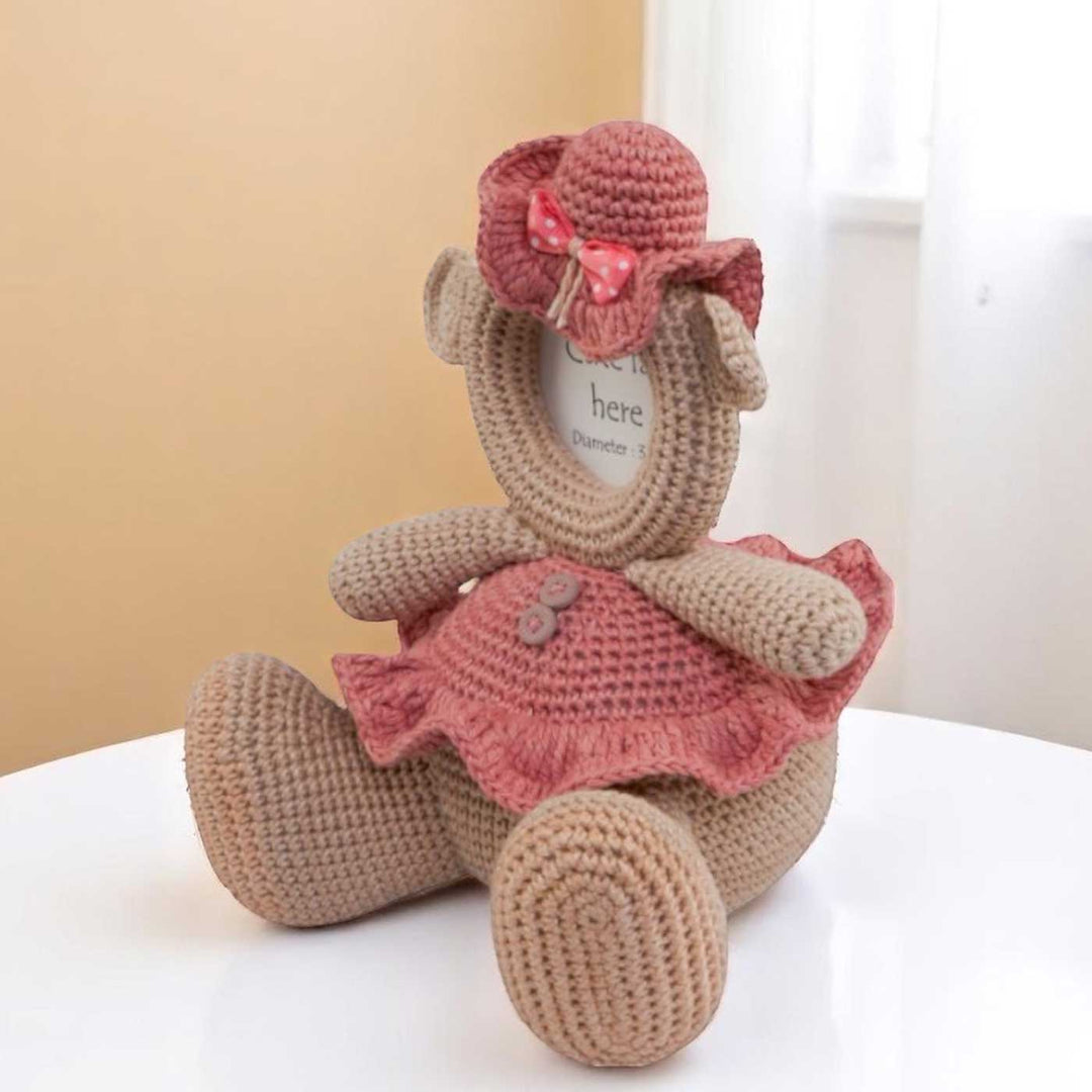 Handmade Crochet Photo Frame for Girls