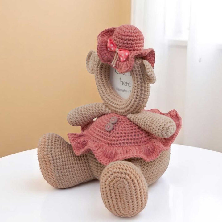 Handmade Crochet Photo Frame for Girls