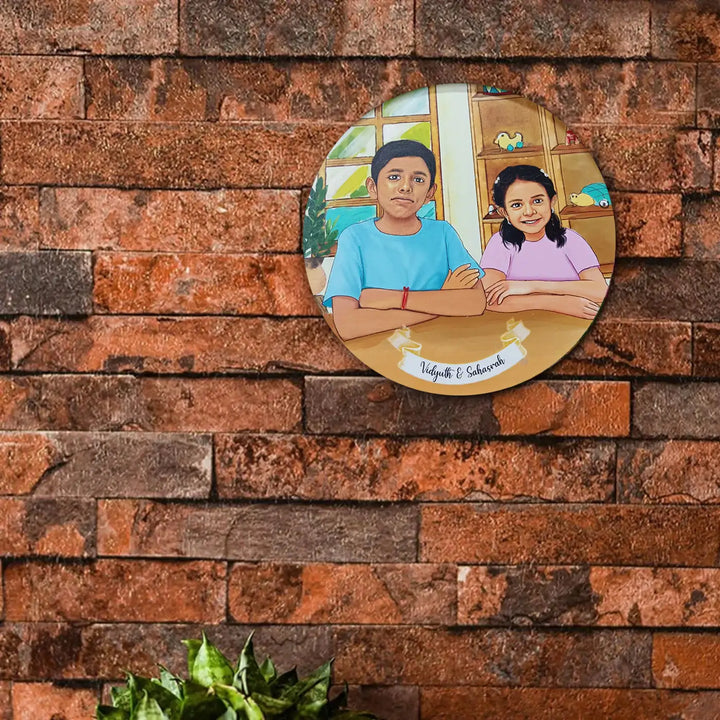 Photo Caricature Name Plate with Stand