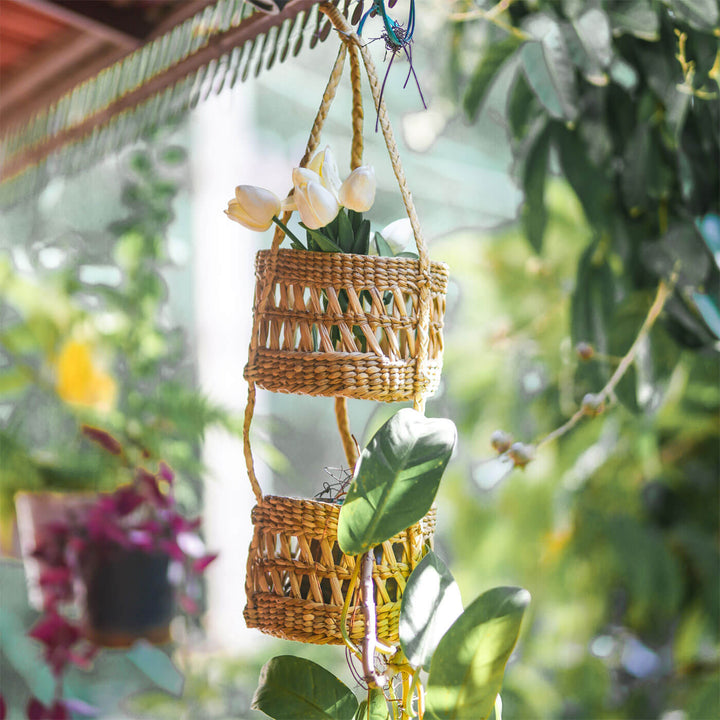 Handcrafted Kauna Grass Planter Hanging