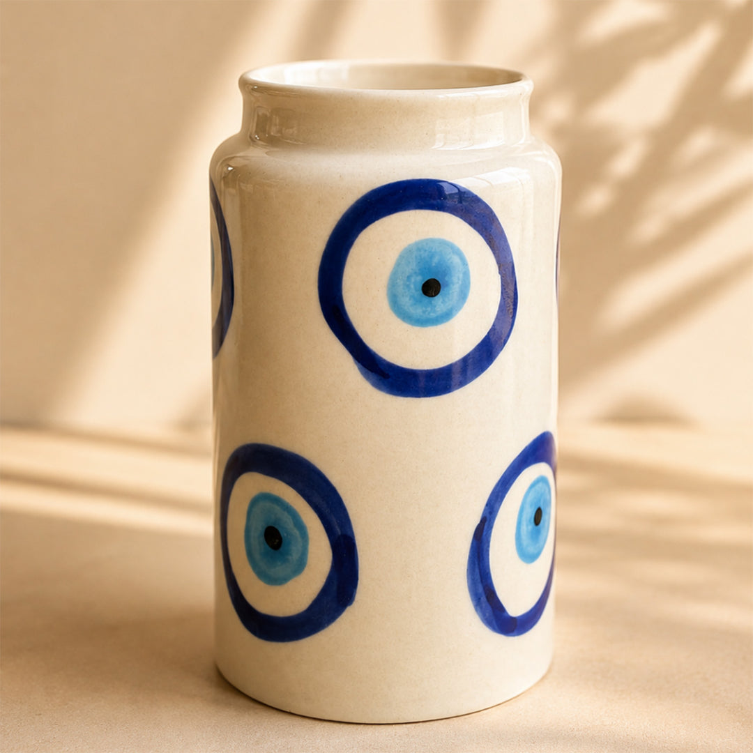 Azure Nazar Blue Evil Eye Diwali Gift Hamper With Soy Wax Scented Candle And Jar For Festive Gifting