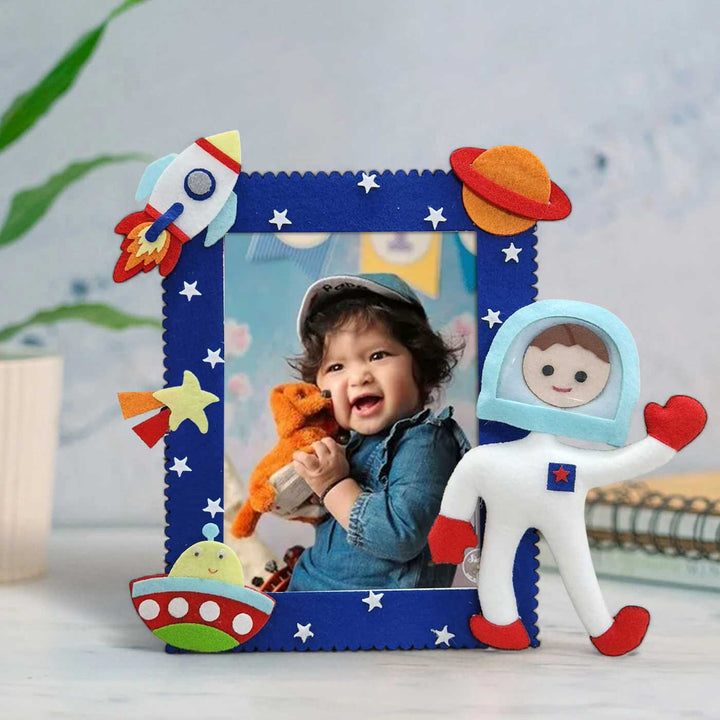 Personalized Astronaut Theme Felt Photo Frame