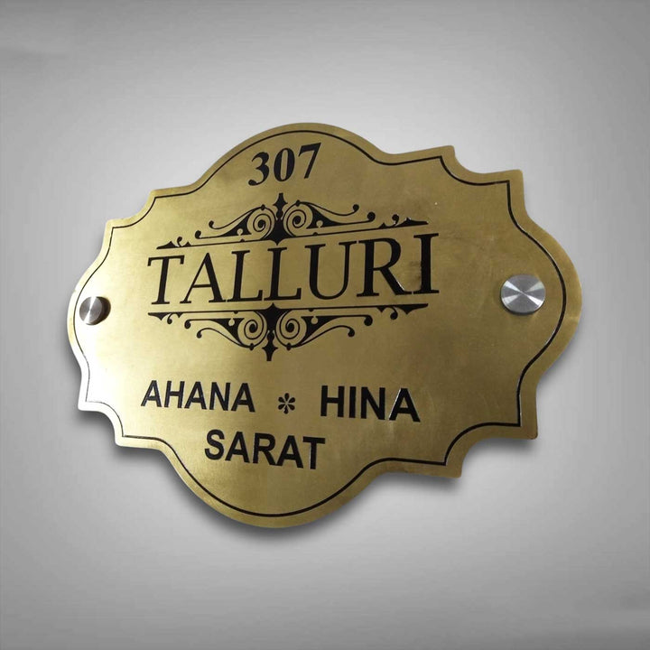Personalized Weatherproof Modern Stainless Steel Name Plate