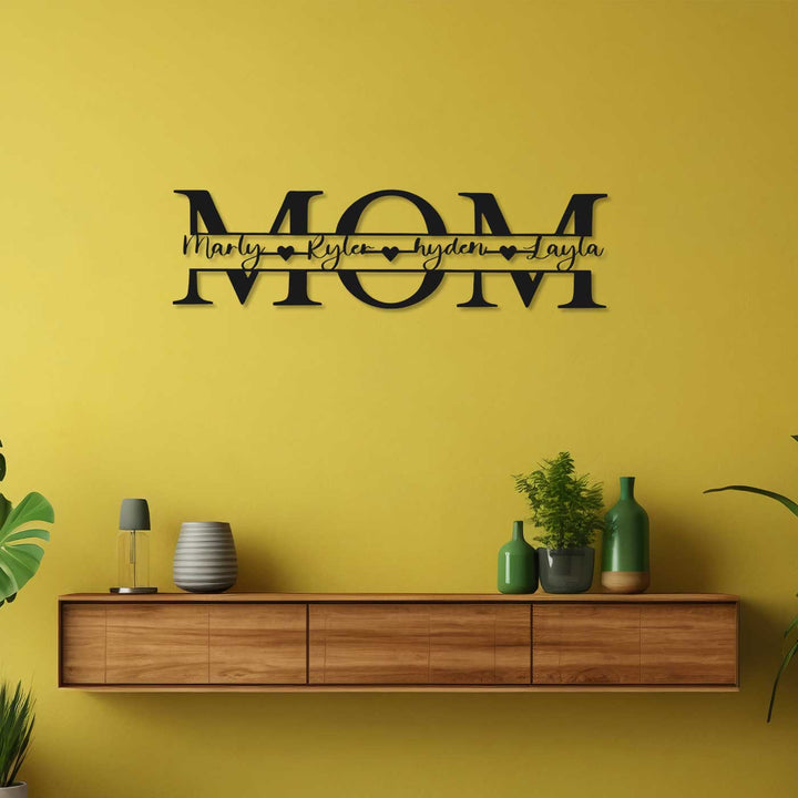 Personalized Handmade Laser Cut Mom Theme Metal Decorative Plaque