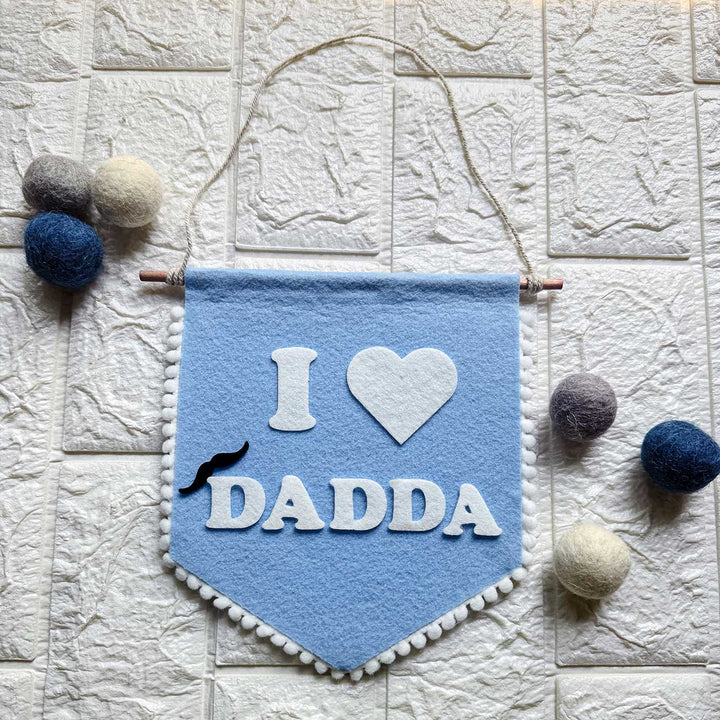 Personalized Handmade I Love Papa Felt Bunting For Fathers