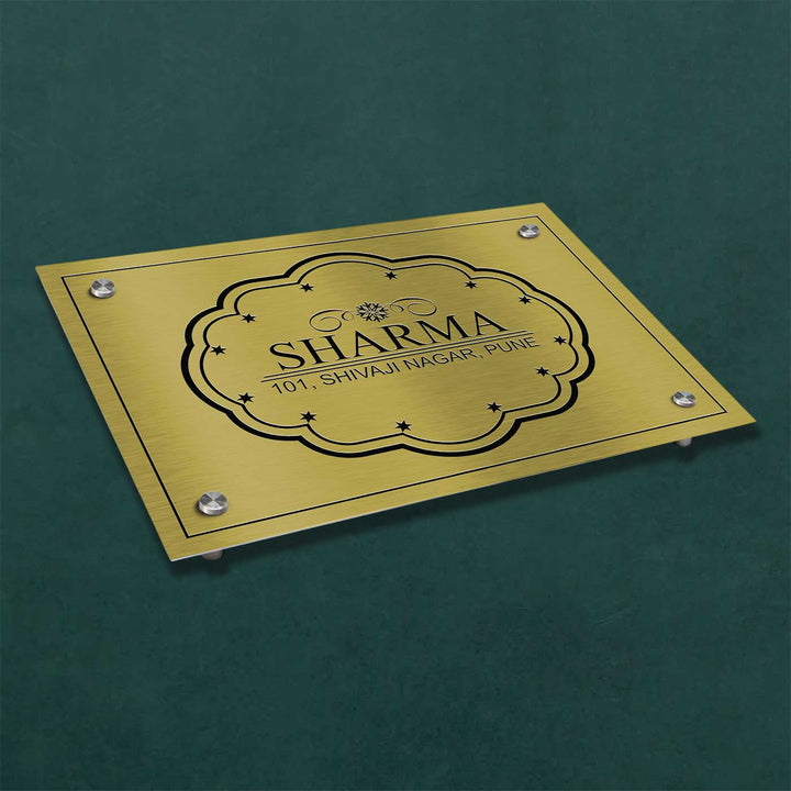 Personalized Weatherproof Sleek Stainless Steel Name Plate