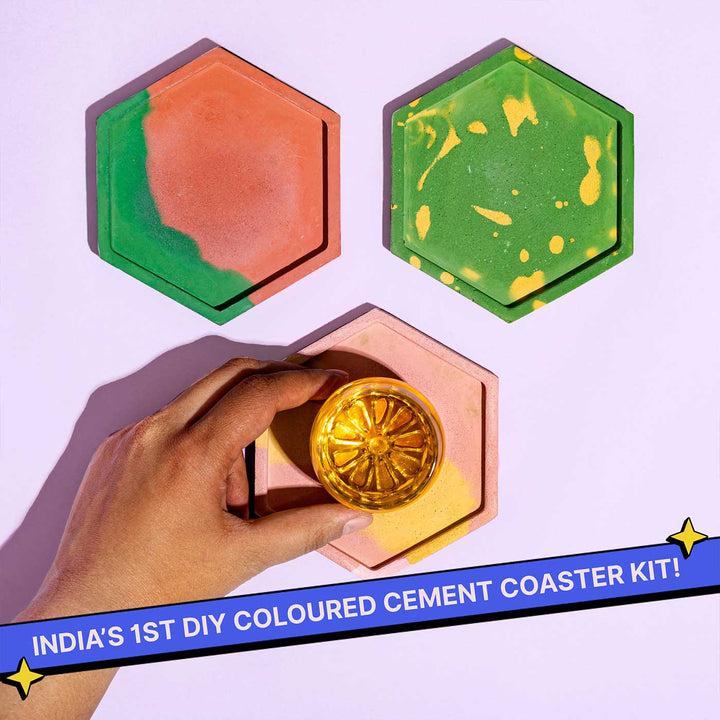 Cement Coaster Making DIY Kit
