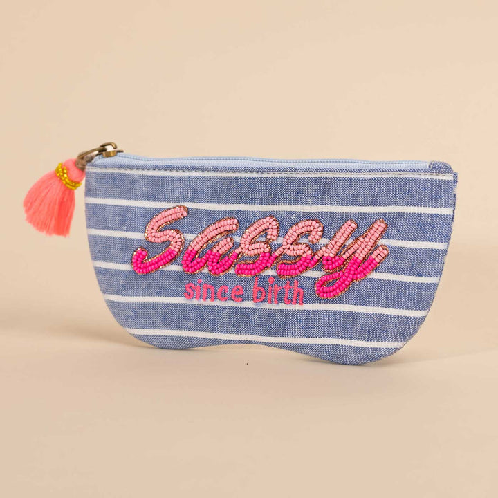 Handmade Embroidered Sassy Design Cotton Sunglass Cover