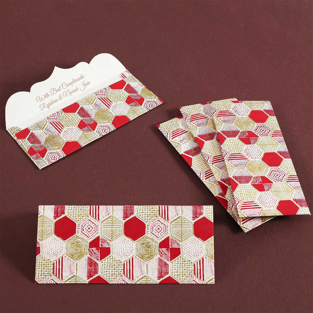 Personalized Handmade Jashn Paper Envelopes | Set Of 10