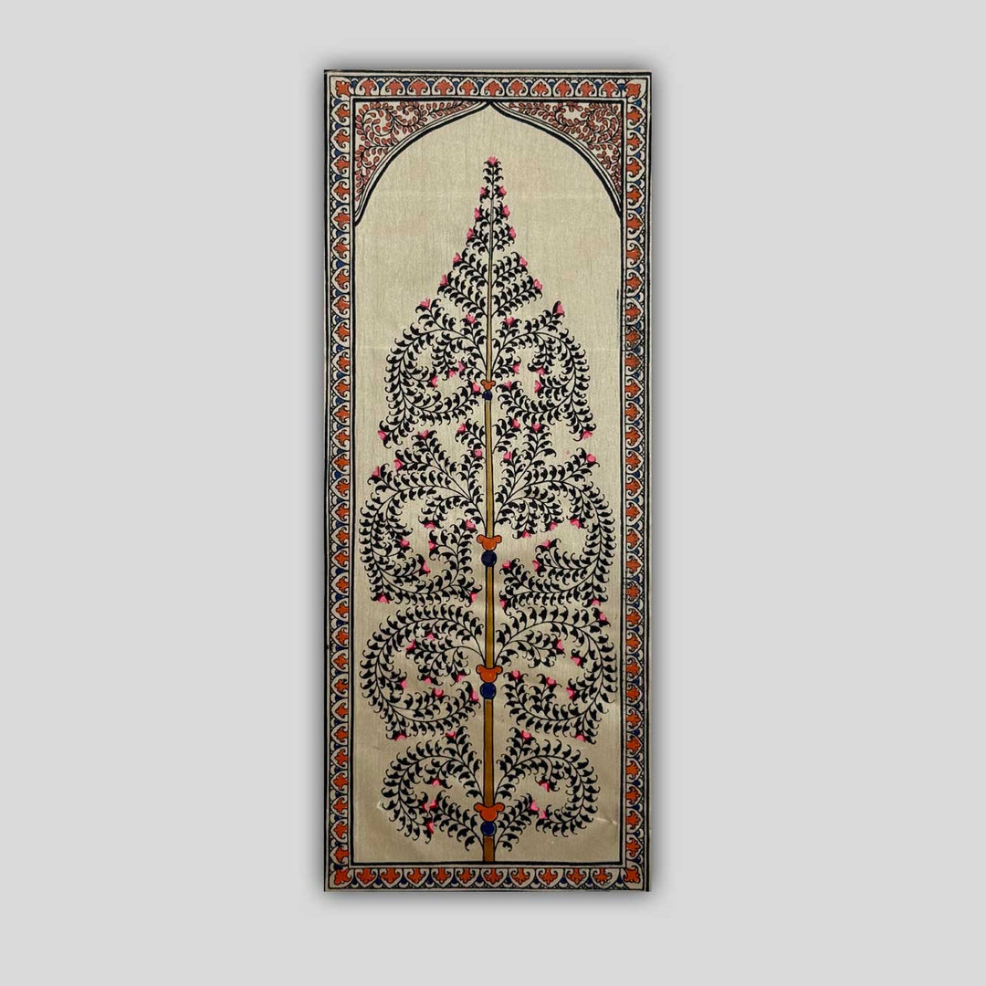 16 X 6 Inch | Handmade Tussar Silk Tree Of Life Painting