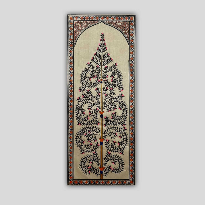 16 X 6 Inch | Handmade Tussar Silk Tree Of Life Painting