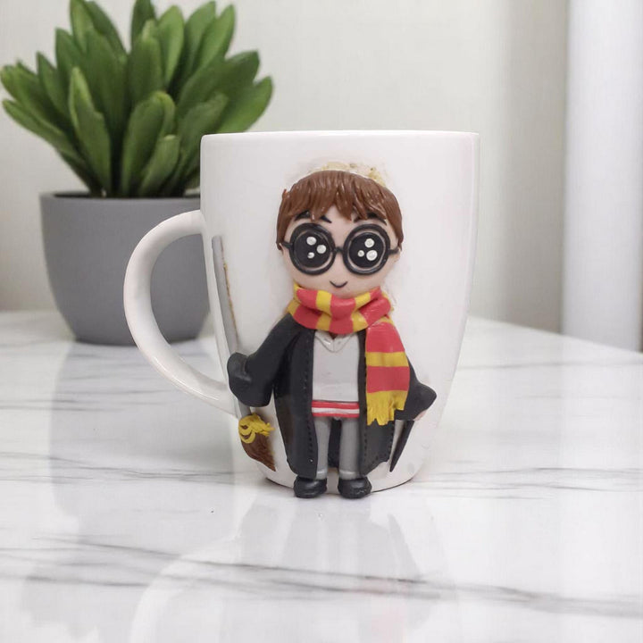 Handmade Polymer Clay Wizard Theme Ceramic Mug