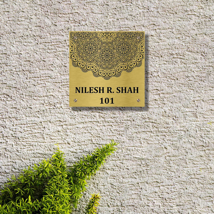 Personalized Engraved Square Stainless Steel Name Plate