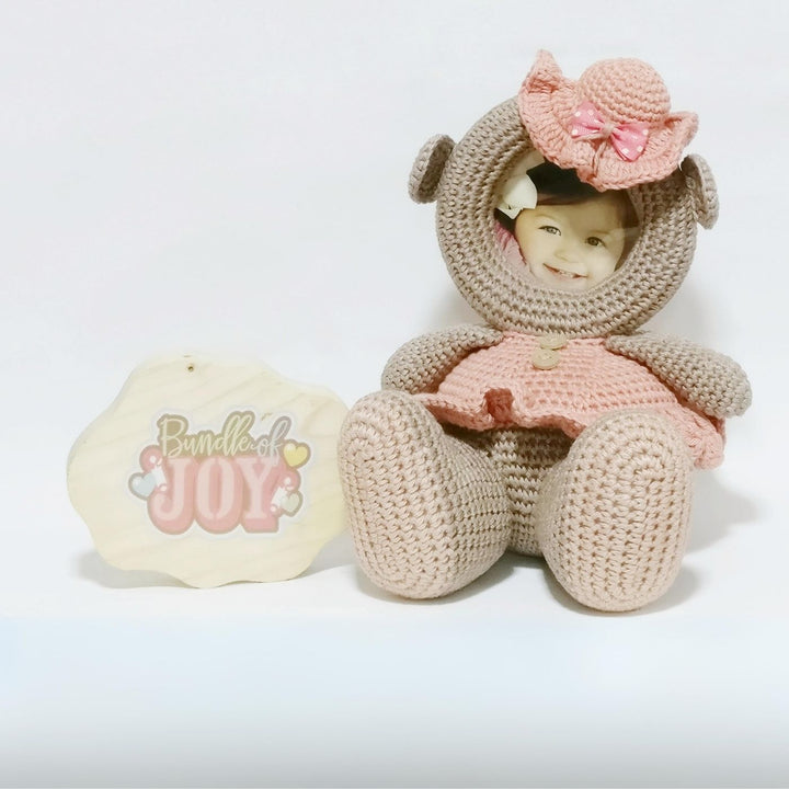 Handmade Crochet Photo Frame for Girls