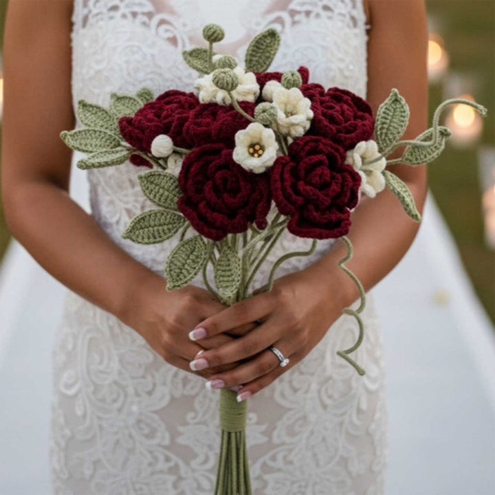 Handmade Crochet Victoria's Day Bridal Bouquet | Includes Photo & Greeting Card