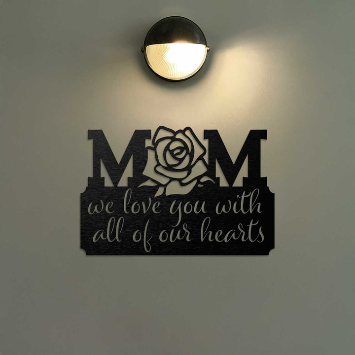 Personalized Handmade Laser Cut Rose Theme Metal Decorative Plaque