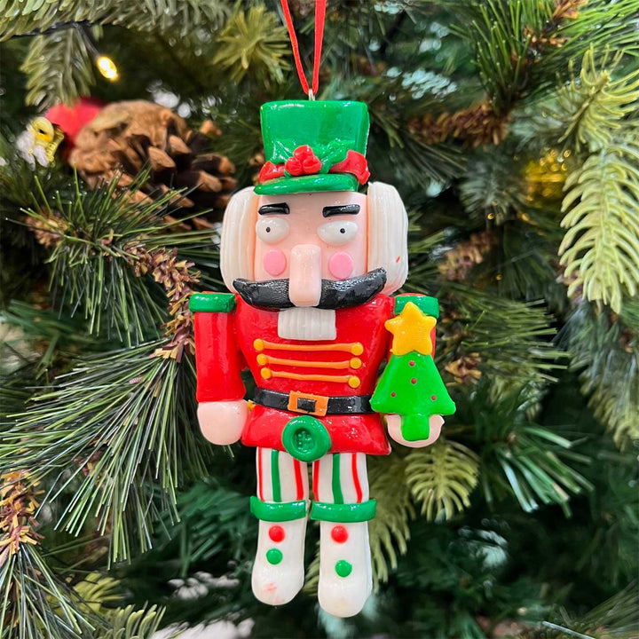 Handmade Captain Soldier Clay Ornaments For Christmas Tree Decoration | Set Of 3
