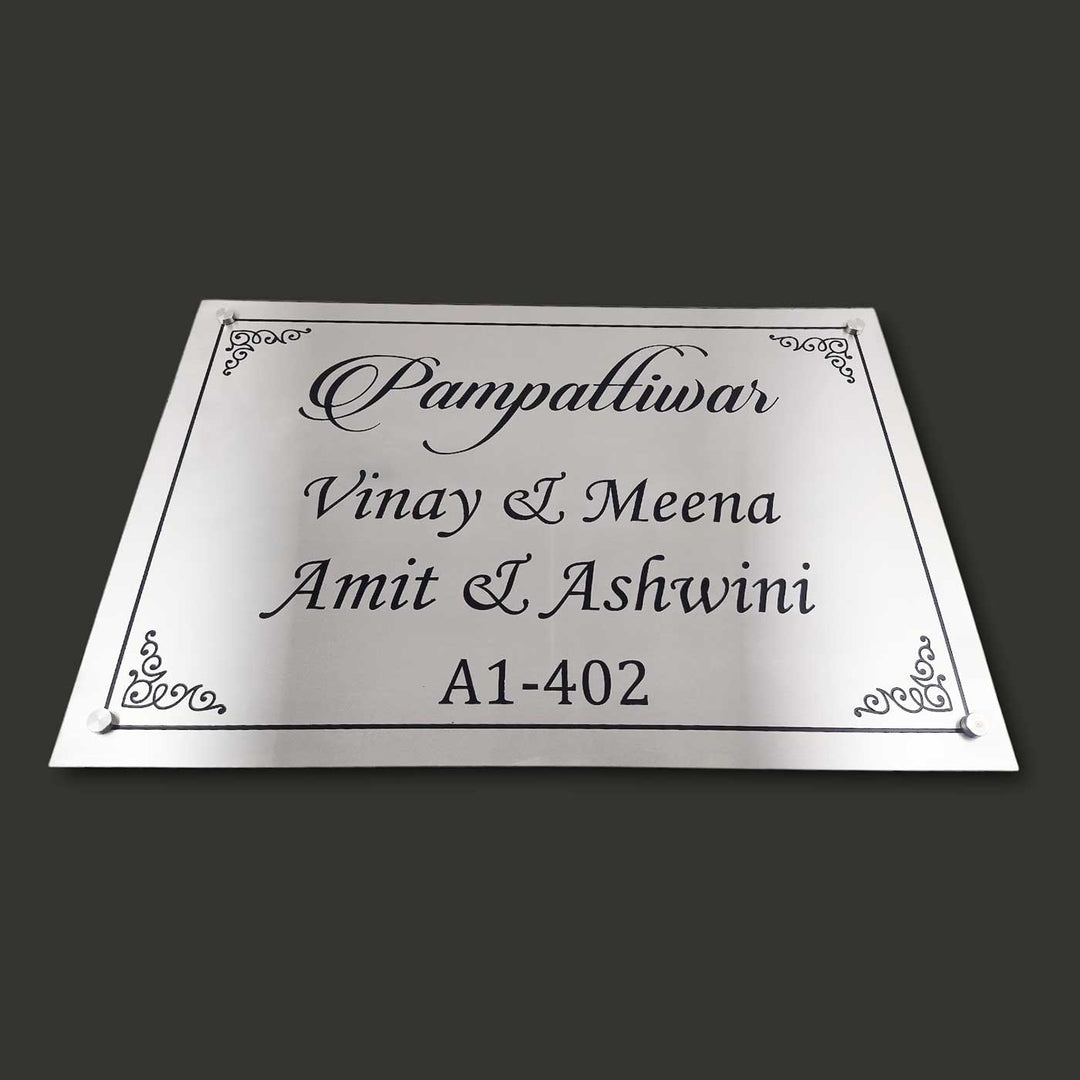 Personalized Engraved Classic Stainless Steel Name Plate