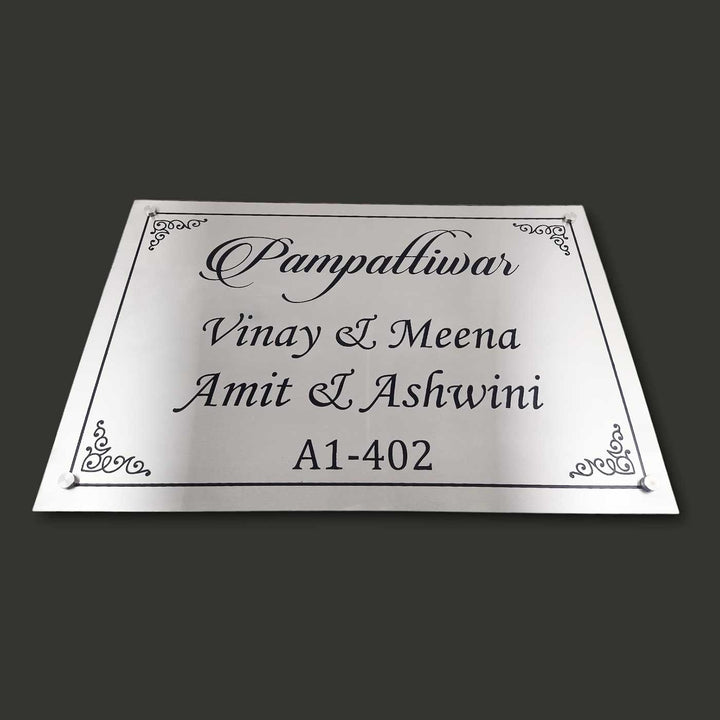 Personalized Engraved Classic Stainless Steel Name Plate