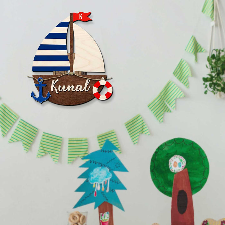 Sail The Seas Personalised Kids 3D Nameplate