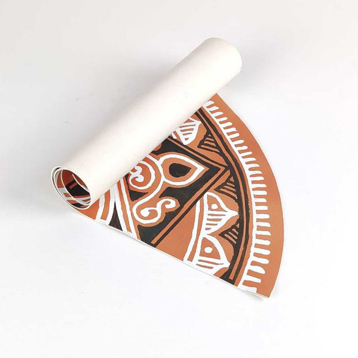 9.5 x 22.5 inch | Hand-Painted Vyana Semicircle Canvas Reusable Rangoli Mat
