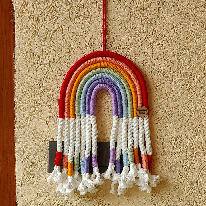 Handmade Macrame Rainbow Theme Hanging