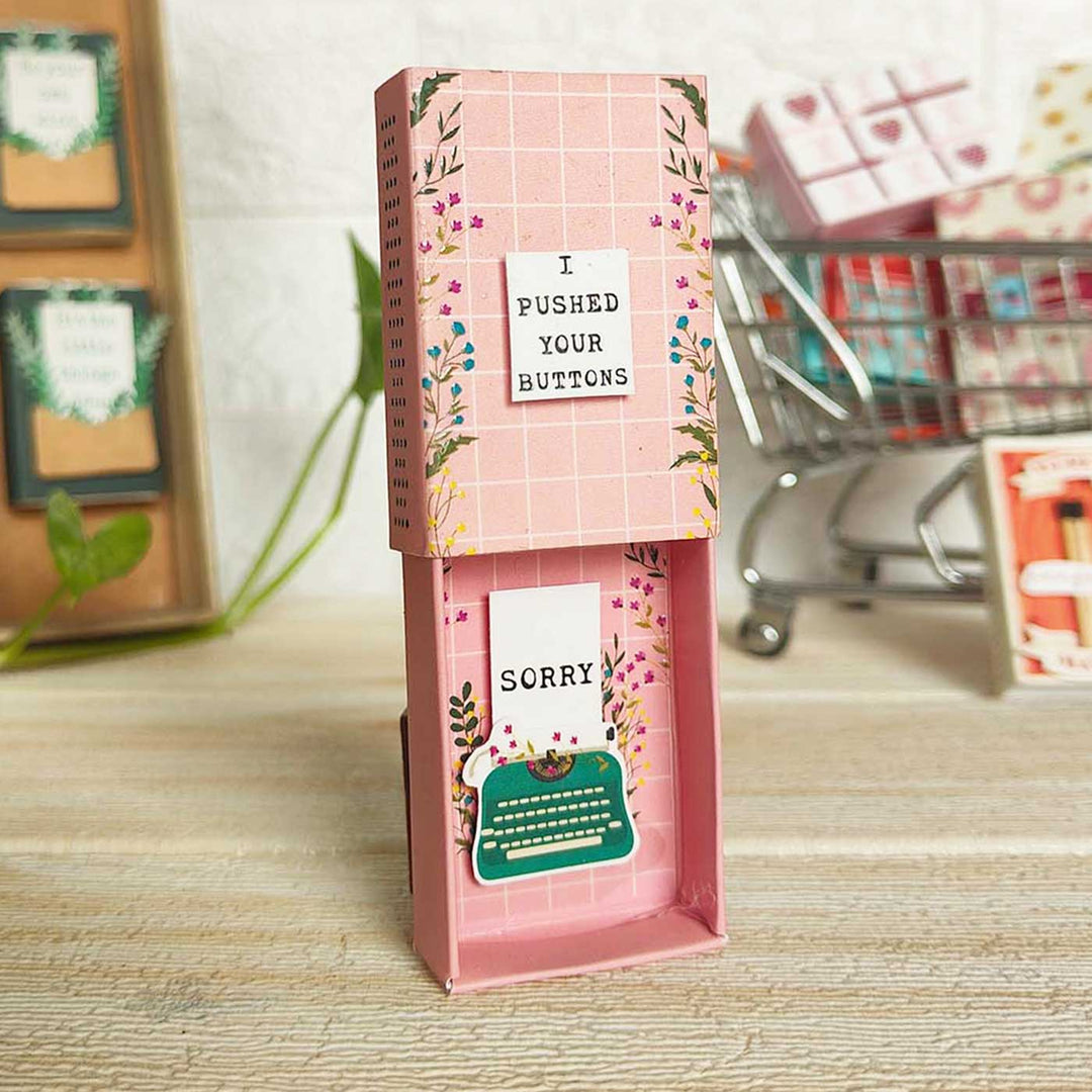 Typewriter Sorry Message Fridge Magnet