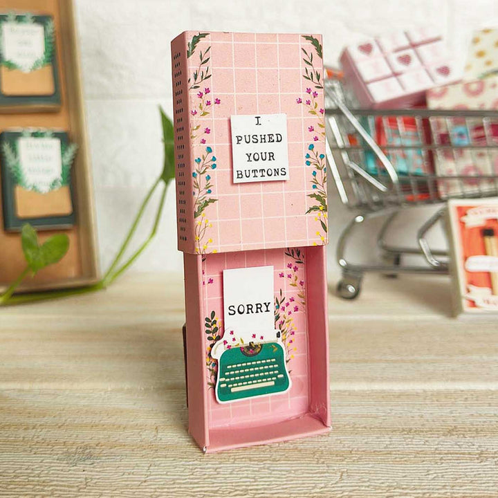 Typewriter Sorry Message Fridge Magnet