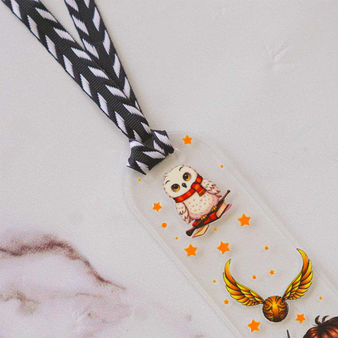 Harry Potter Theme Handmade Acrylic Bookmark With Tassel For Book Lovers