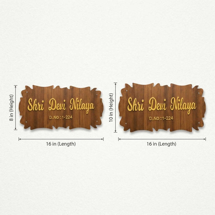 Unique Edge Design Personalized ACP & Resin Name Plate For Home