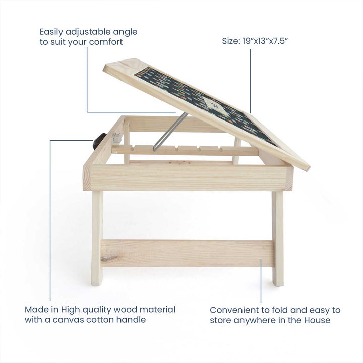 Personalized Ice Cream Fun Theme Wooden Foldable Desk
