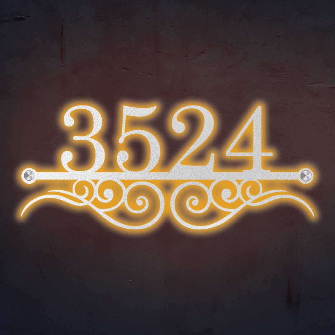 Personalized Laser Cut Elegant Design Steel Name Plate