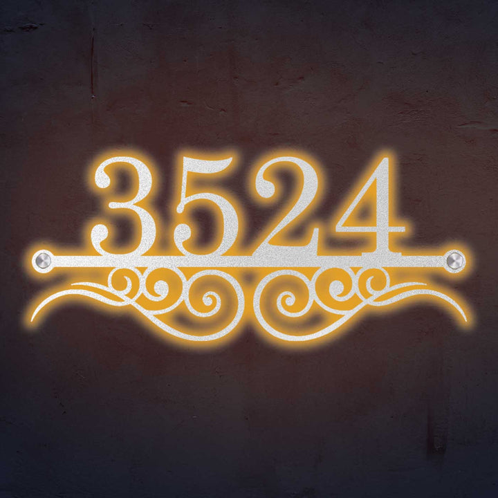Personalized Laser Cut Elegant Design Steel Name Plate