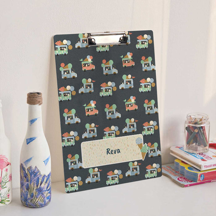 Personalized Ice Cream Fun Theme Acrylic Clipboard