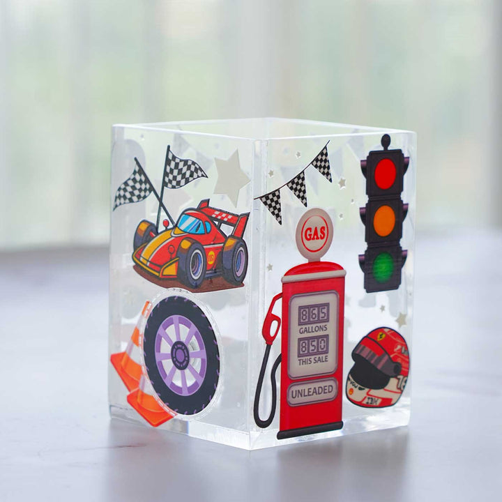 Hand Decorated Multi Theme Acrylic Pen Stand For Kids