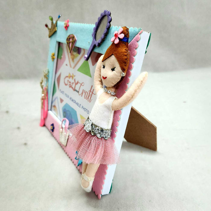 Personalized Dancing Ballerina Theme Felt Photo Frame