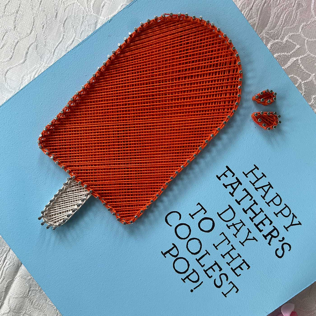 Personalized Handmade String Art Coolest Dad Theme Wooden Decorative Plaque For Fathers