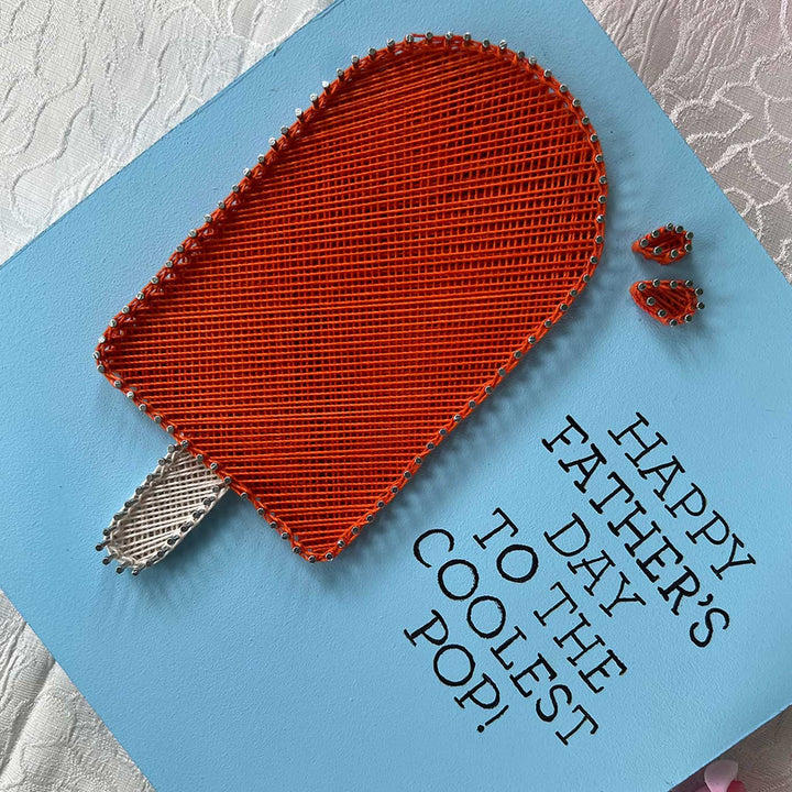 Personalized Handmade String Art Coolest Dad Theme Wooden Decorative Plaque For Fathers